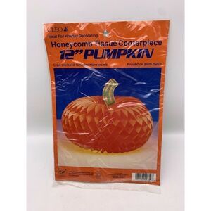 Cleo Honeycomb Pumpkin Halloween Centerpiece Decor